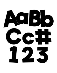 Letras Recortadas Negras Carson Dellosa 219 Piezas 10.16 cm