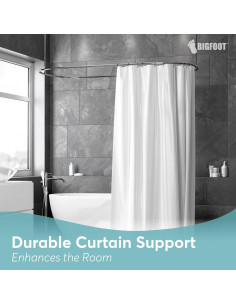 Ganchos para Cortina de Ducha BigFoot, Acero Inoxidable, 12 Piezas 2