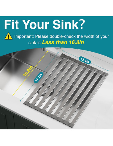 Escurridor de Platos Plegable Aluminio Gris Mate 45 x 34 cm