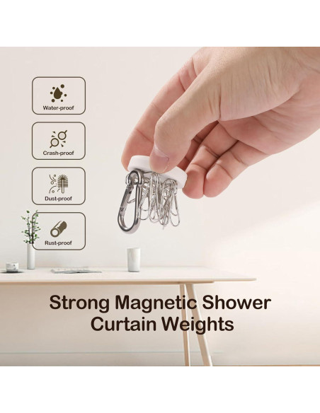Pesas Magnéticas para Cortinas de Ducha YixangDD - 8 Piezas
