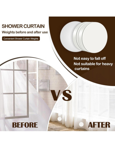 Pesas Magnéticas para Cortinas de Ducha YixangDD - 8 Piezas