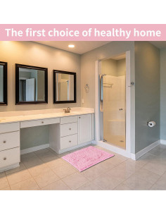 Alfombra de Baño Antideslizante LanYunUmi Rosa 41x58cm 2