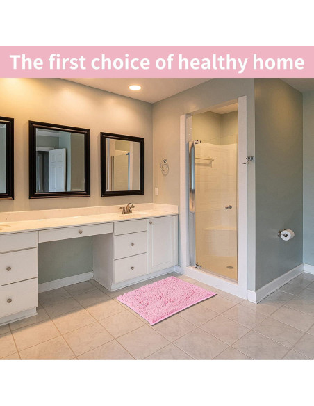 Alfombra de Baño Antideslizante LanYunUmi Rosa 41x58cm