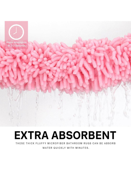 Alfombra de Baño Antideslizante LanYunUmi Rosa 41x58cm