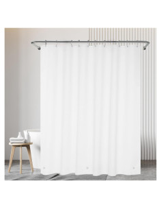 Cortina de Ducha Blanca 152.4 x 182.88 cm PEVA De-Mediocre