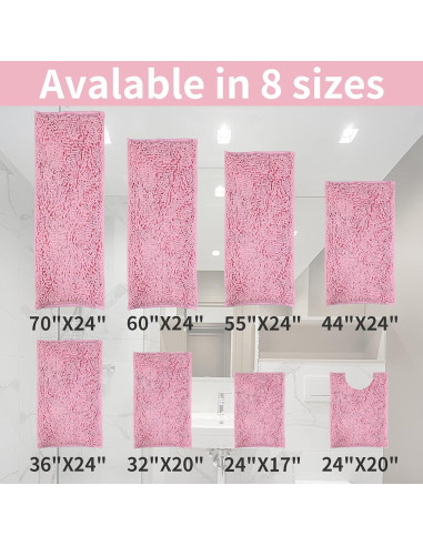 Alfombra de Baño Antideslizante LanYunUmi Rosa 41x58cm