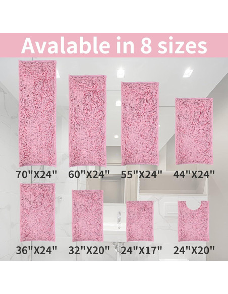 Alfombra de Baño Antideslizante LanYunUmi Rosa 41x58cm