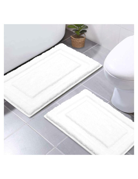 Conjunto de Alfombrillas de Baño SHACOS 2 Piezas 50x80 y 40x60 cm