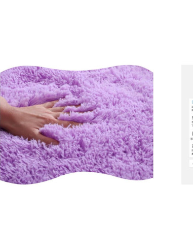 Juego de 3 Alfombras de Baño Antideslizantes XIYUAN Púrpura