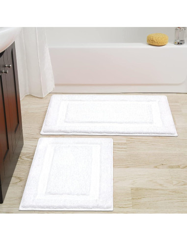 Conjunto de Alfombrillas de Baño SHACOS 2 Piezas 50x80 y 40x60 cm