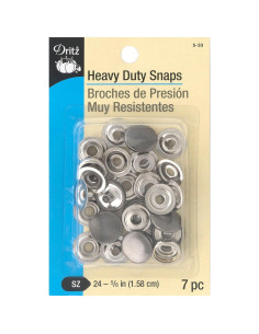 Broches de Alta Resistencia Dritz Gunmetal 1.59 cm - 7 Conjuntos 2