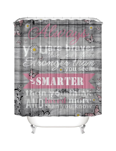 Conjunto de Cortinas de Ducha AZHM Floral 180x180 cm 4 Piezas