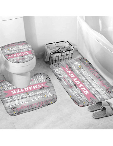 Conjunto de Cortinas de Ducha AZHM Floral 180x180 cm 4 Piezas