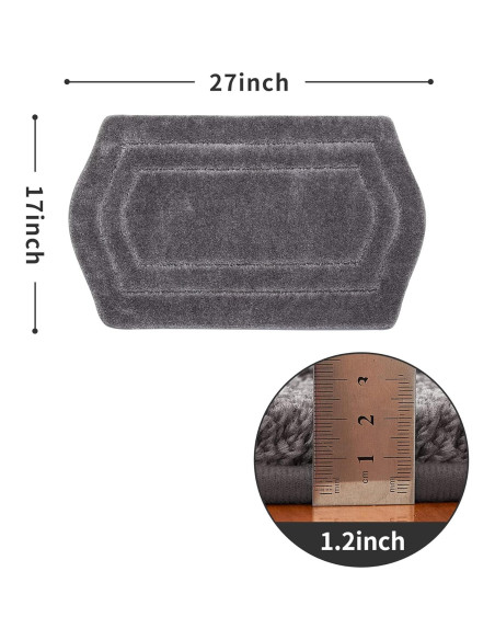 Alfombrilla de Baño Antideslizante COSY HOMEER 45x68 cm Gris