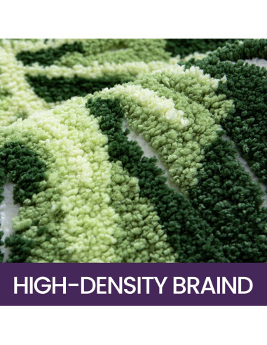 Alfombra de Baño DEXI Monstera 60x80cm Antideslizante Verde