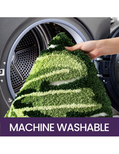 Alfombra de Baño DEXI Monstera 60x80cm Antideslizante Verde