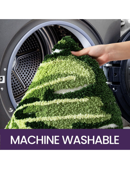 Alfombra de Baño DEXI Monstera 60x80cm Antideslizante Verde