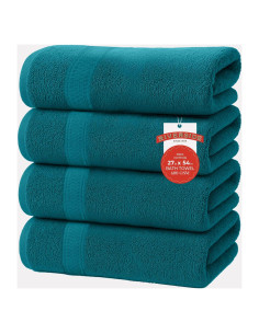 Juego de Toallas de Baño RIVERSIDE 100% Algodón Peinado 4 Pzas 68.6x137.2 cm Verde Azulado