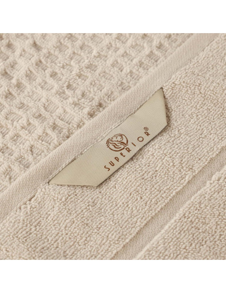 Juego de Toallas de Algodón Superior 3 Piezas Marfil