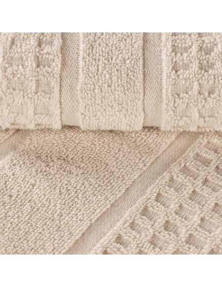 Juego de Toallas de Algodón Superior 3 Piezas Marfil