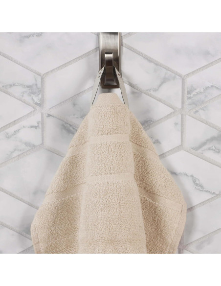 Juego de Toallas de Algodón Superior 3 Piezas Marfil