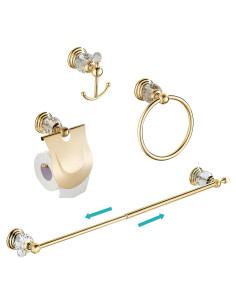 Juego de Barra de Toalla Dorada WINCASE, Ajustable 47-78cm