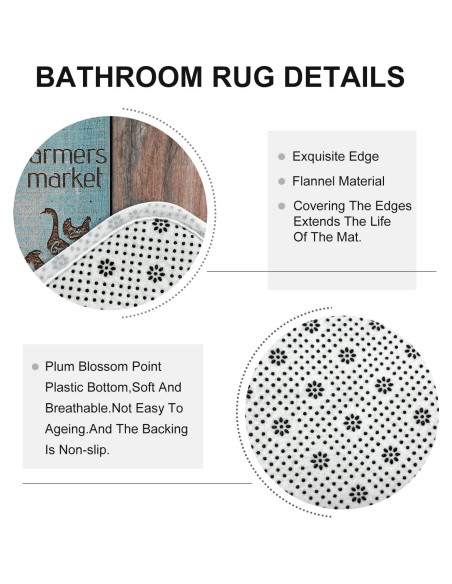 Conjunto de baño Witzest 3 piezas rústico con cortina 182.88 cm