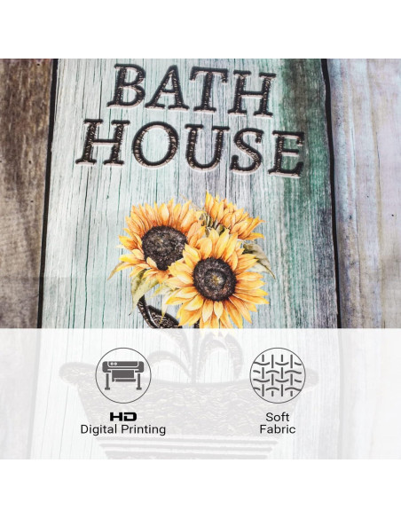 Conjunto de baño Witzest 3 piezas rústico con cortina 182.88 cm