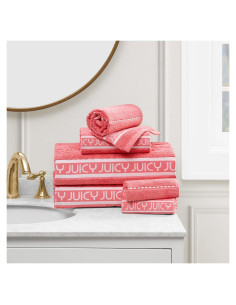 Juego de Toallas de Baño 6 Piezas Juicy Couture Coral Rosa
