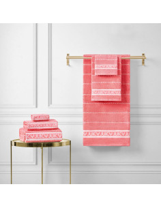 Juego de Toallas de Baño 6 Piezas Juicy Couture Coral Rosa 2