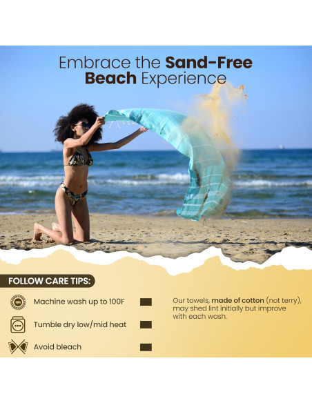 Juego de Toallas de Playa LYCIA Gold Case 6 Piezas 100% Algodón