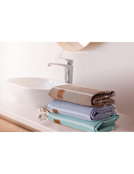 Juego de Toallas de Playa LYCIA Gold Case 6 Piezas 100% Algodón