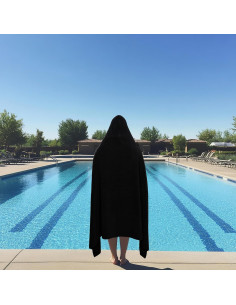 Toalla con Capucha COTTON CRAFT 101.6x203.2cm 700GSM Algodón Negro 2