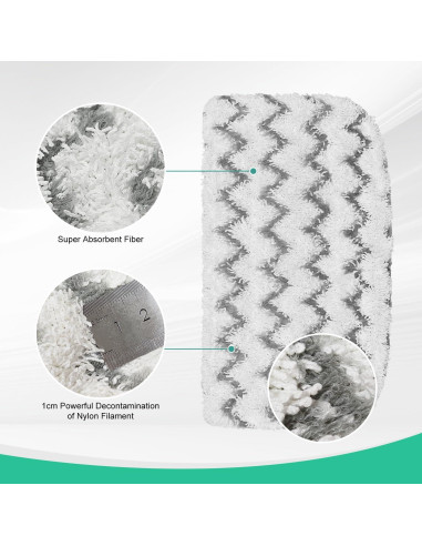 Almohadillas de Repuesto Microfibra GFRED para Mopas Shark S1000 - 8 Piezas