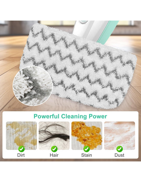 Almohadillas de Repuesto Microfibra GFRED para Mopas Shark S1000 - 8 Piezas