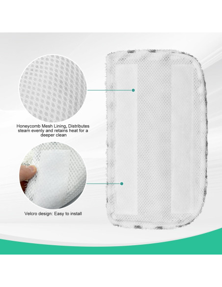 Almohadillas de Repuesto Microfibra GFRED para Mopas Shark S1000 - 8 Piezas