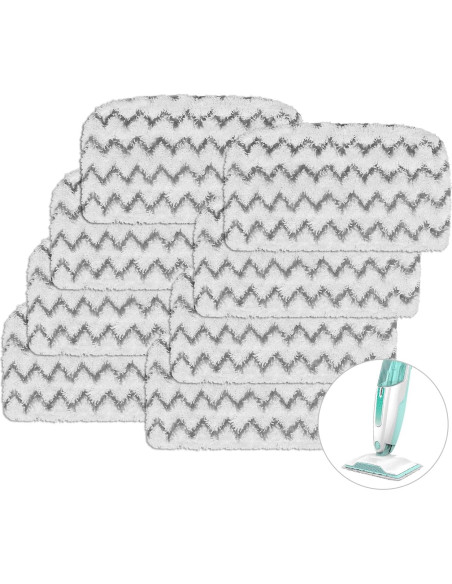 Almohadillas de Repuesto Microfibra GFRED para Mopas Shark S1000 - 8 Piezas