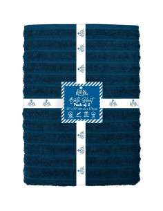 DAN RIVER Paquete de 2 Toallas de Baño 89x178 cm Algodón Azul 2