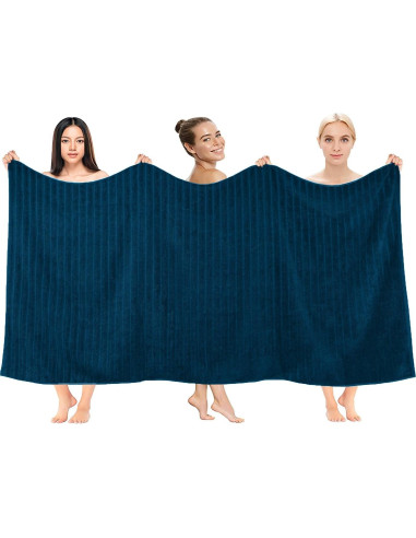 DAN RIVER Paquete de 2 Toallas de Baño 89x178 cm Algodón Azul