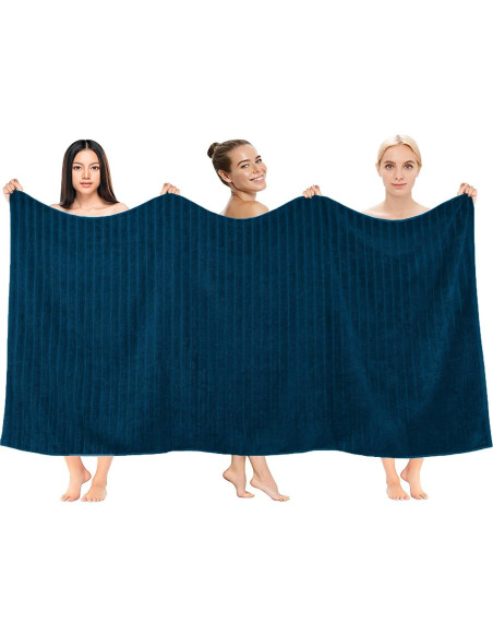 DAN RIVER Paquete de 2 Toallas de Baño 89x178 cm Algodón Azul