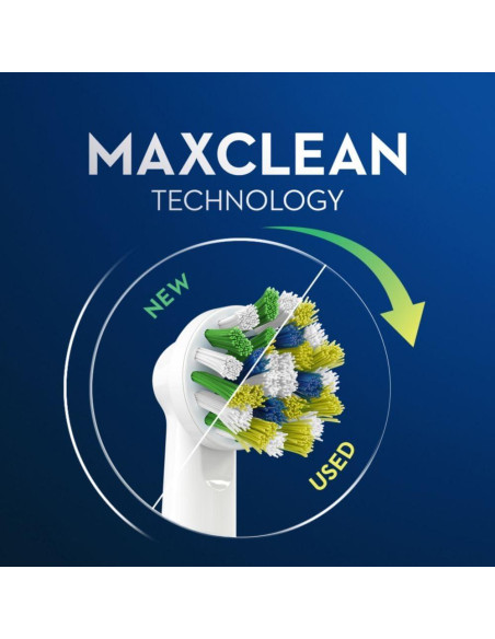 Cabezas de cepillo Oral-B Cross Action, 3 unidades, limpieza superior