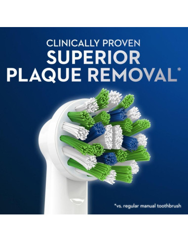 Cabezas de cepillo Oral-B Cross Action, 3 unidades, limpieza superior