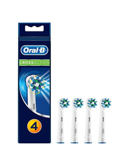 Cabezas de cepillo Oral B Cross Action - 4 unidades con cerdas antibacterianas