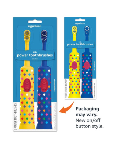 Cepillo de dientes eléctrico para niños Amazon Basics - 2 unidades