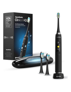 Cepillo de dientes inteligente Aquasonic Clinical AQ - Bluetooth, 2 cabezales, estuche UV