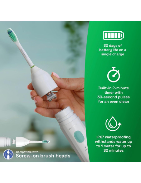 Cepillo de dientes eléctrico Brushmo e-Series - Blanco, 3 modos
