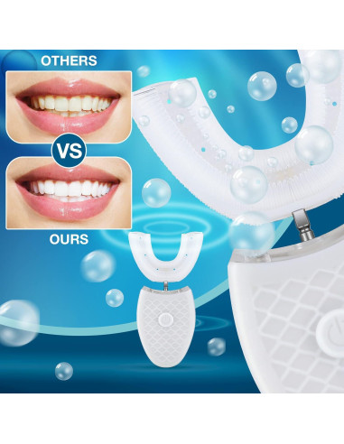 Cepillo de Dientes Eléctrico Ultrasónico Romooa 2 Piezas IPX7