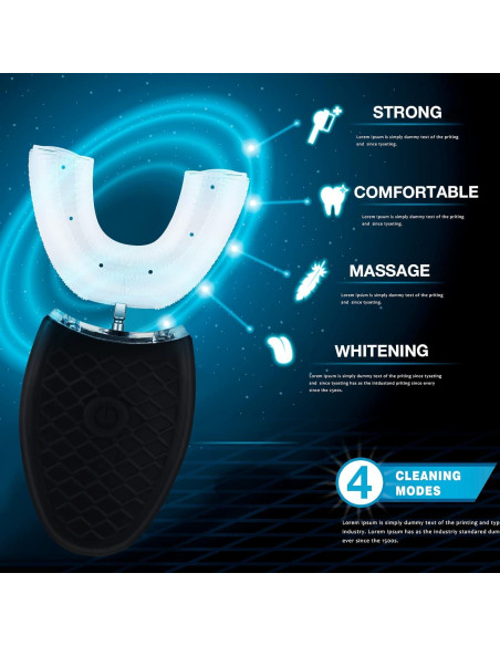 Cepillo de Dientes Eléctrico Ultrasónico Romooa 2 Piezas IPX7