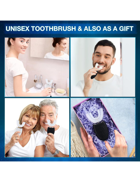Cepillo de Dientes Eléctrico Ultrasónico Romooa 2 Piezas IPX7
