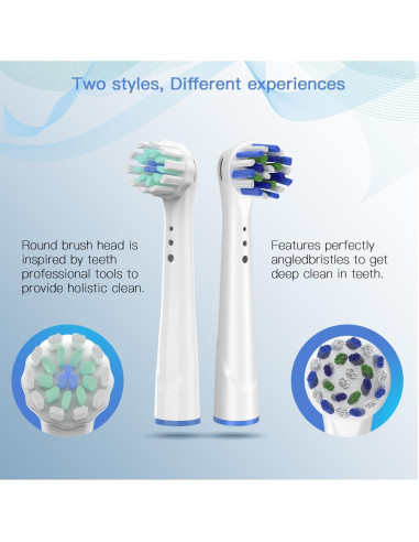 Cabezas de cepillo de dientes TINGOX para Oral B - Paquete de 8